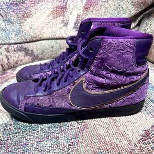 Nike Blazer Mid Purple Floral with Gold Women’s 10